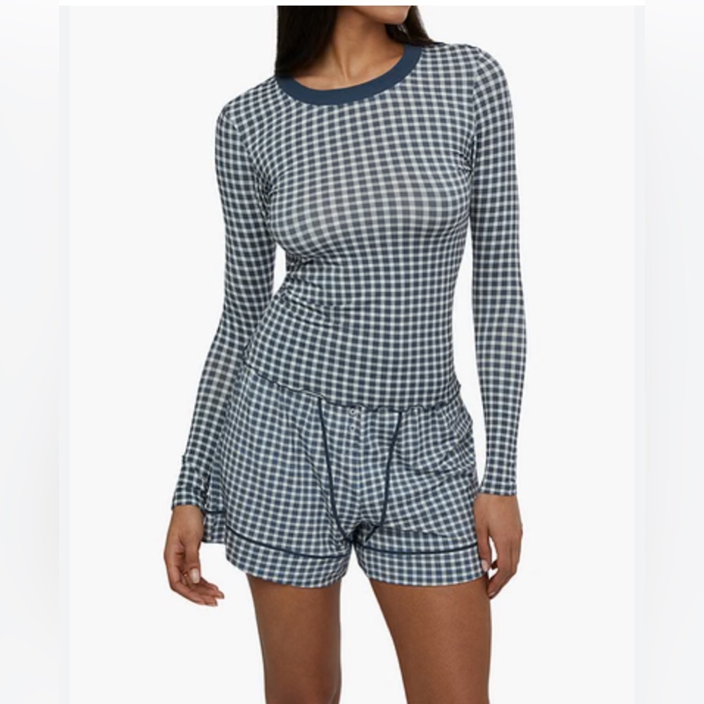 WeWoreWhat long sleeve navy top